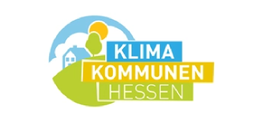 Logo der Klima Kommunen Hessen in blau gelb und grün