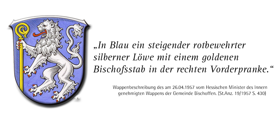 Ortsteilwappen von Bischoffen mit Wappenbeschreibung