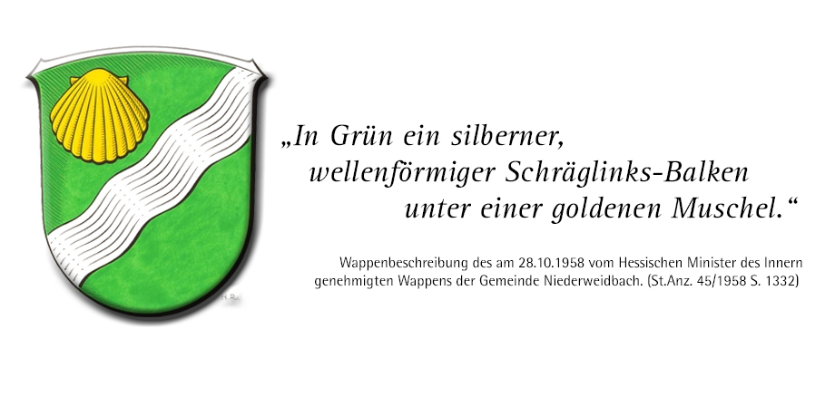 Ortsteilwappen von Niederweidbach mit Wappenbeschreibung
