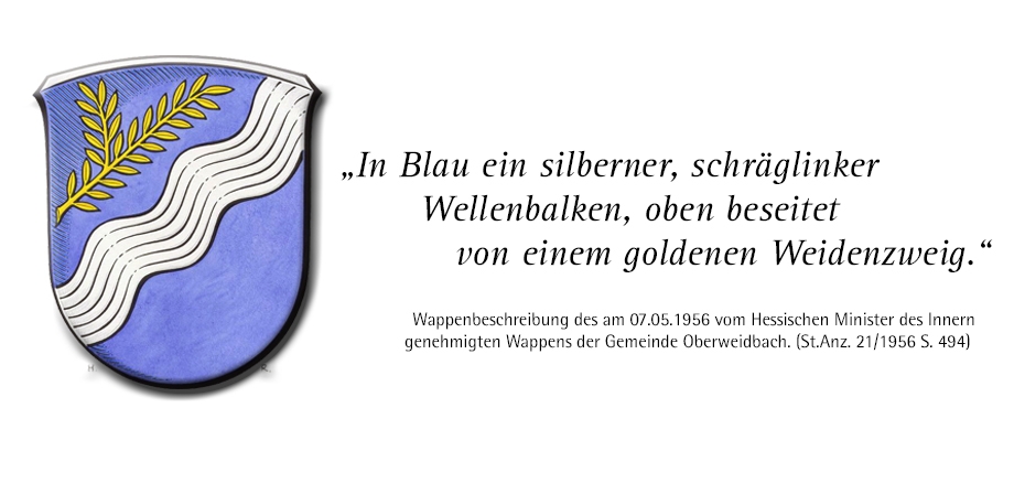 Ortsteilwappen von Oberweidbach mit Wappenbeschreibung