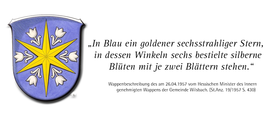 Ortsteilwappen von Wilsbach mit Wappenbeschreibung